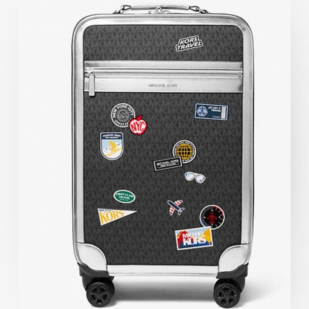 Michael Kors Embellished Signature Logo Suitcase Carry On New!